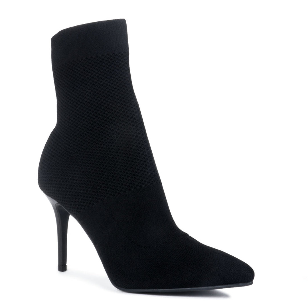 Black High Ankle Stretch Boot - Black