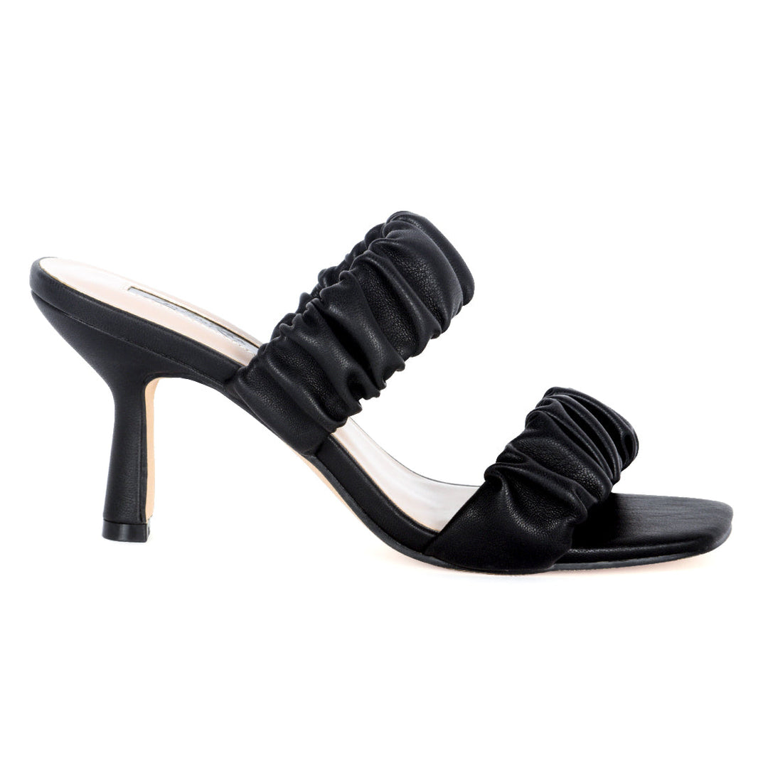 Fashion Mid Heel Sandals - Black