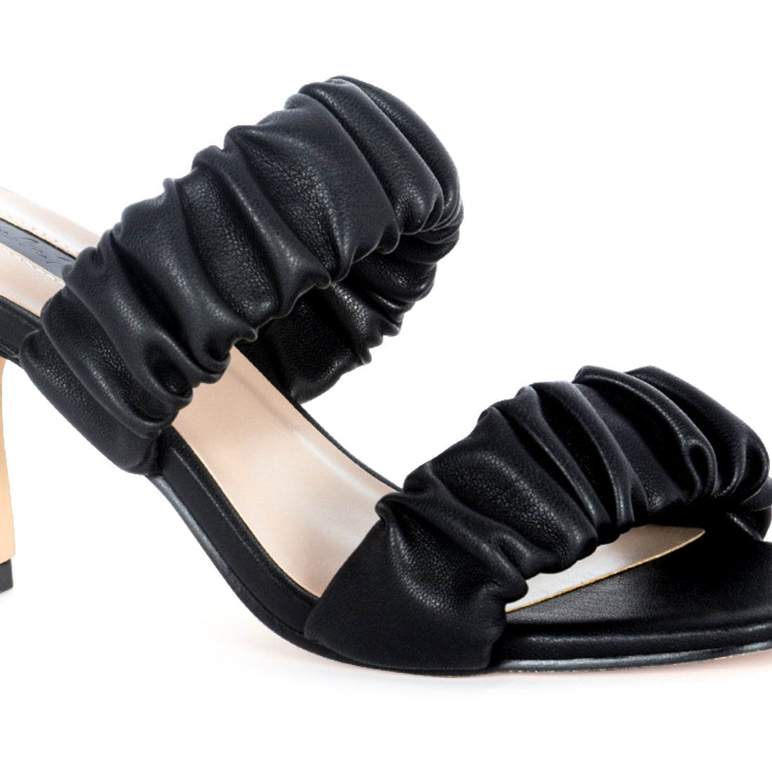 Fashion Mid Heel Sandals - Black