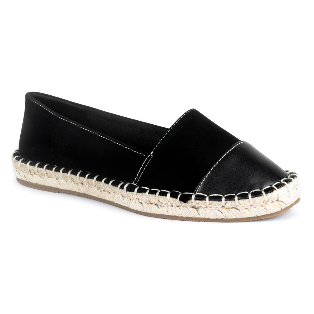 Black Espadrilles Loafers - Black