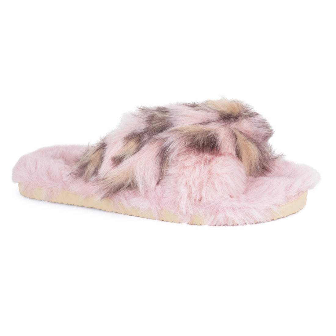 Chipmunk Faux Fur Indoor Pink Flats - Pink