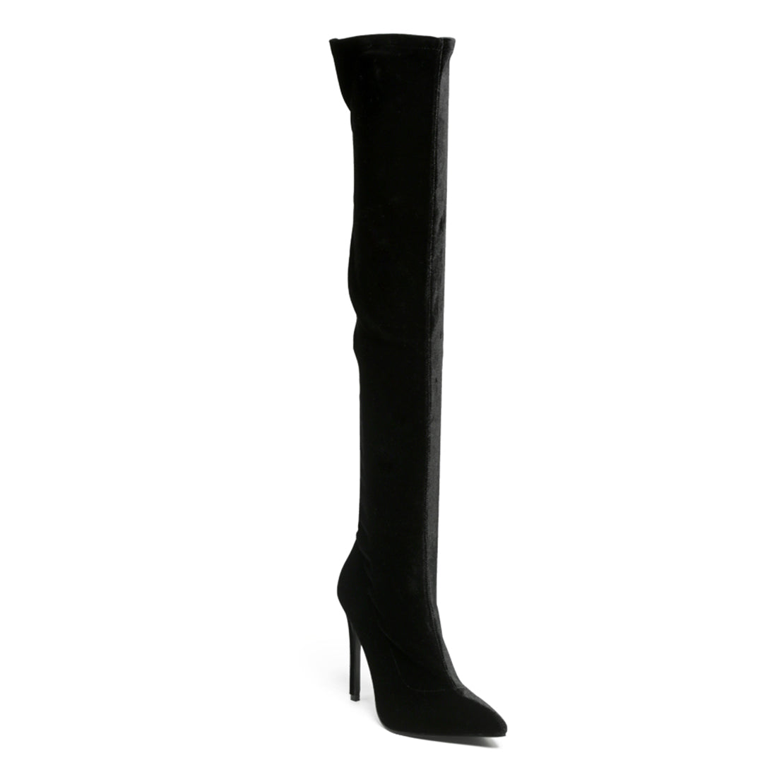 Tilera Stretch The Knee Stiletto Boot in Black - UK3