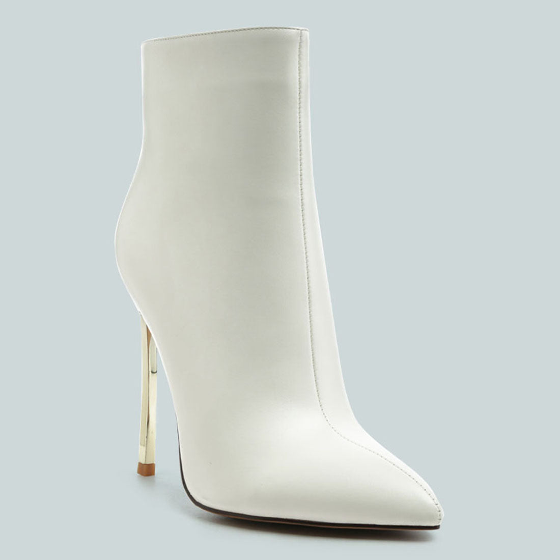 High Patent PU Stiletto Boot in White