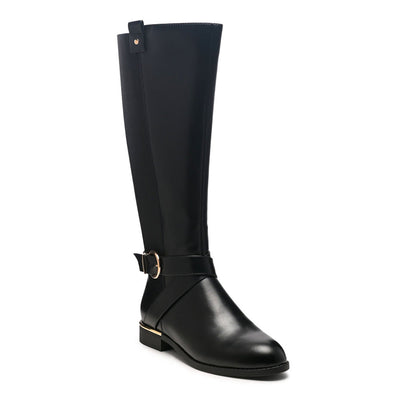 Beat Chill Knee High Leather Boot in Black - UK3