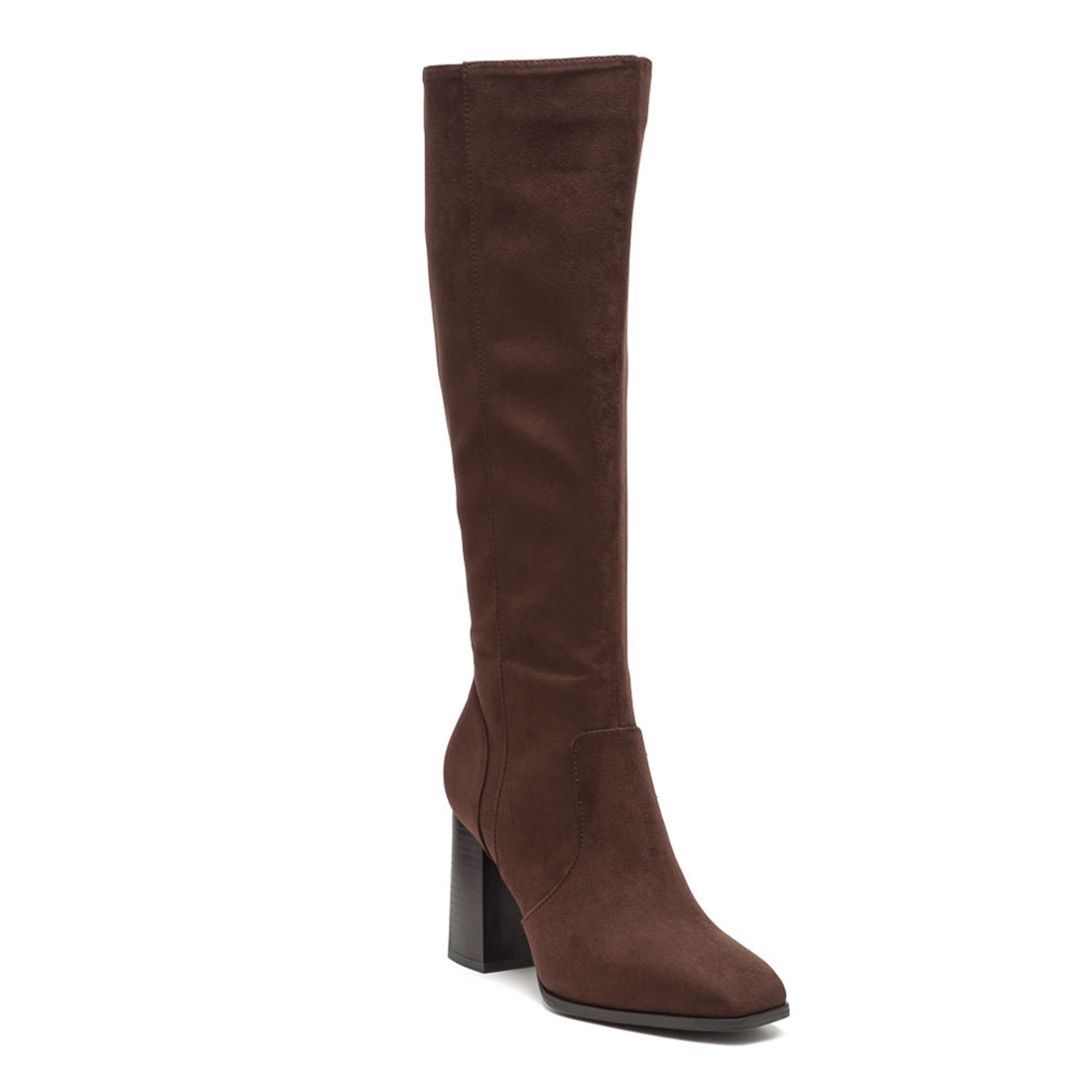 Knee High Suede Boots in Tan - UK3