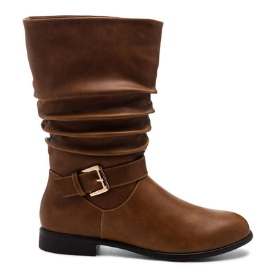 Slouch Ankle Boots in Leather - UK5