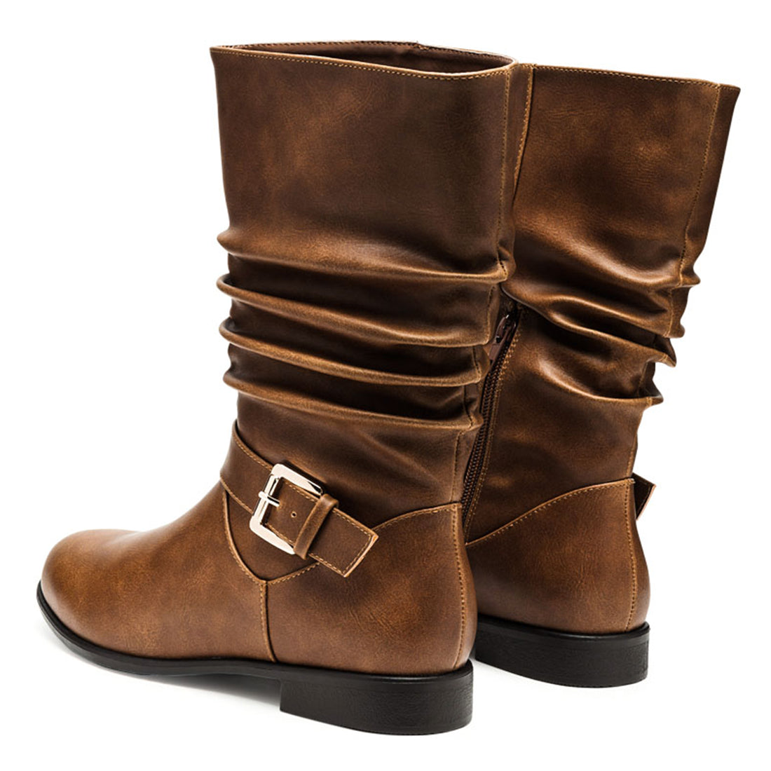 Slouch Ankle Boots in Leather - UK4