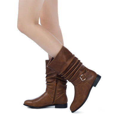 Slouch Ankle Boots in Leather - UK7