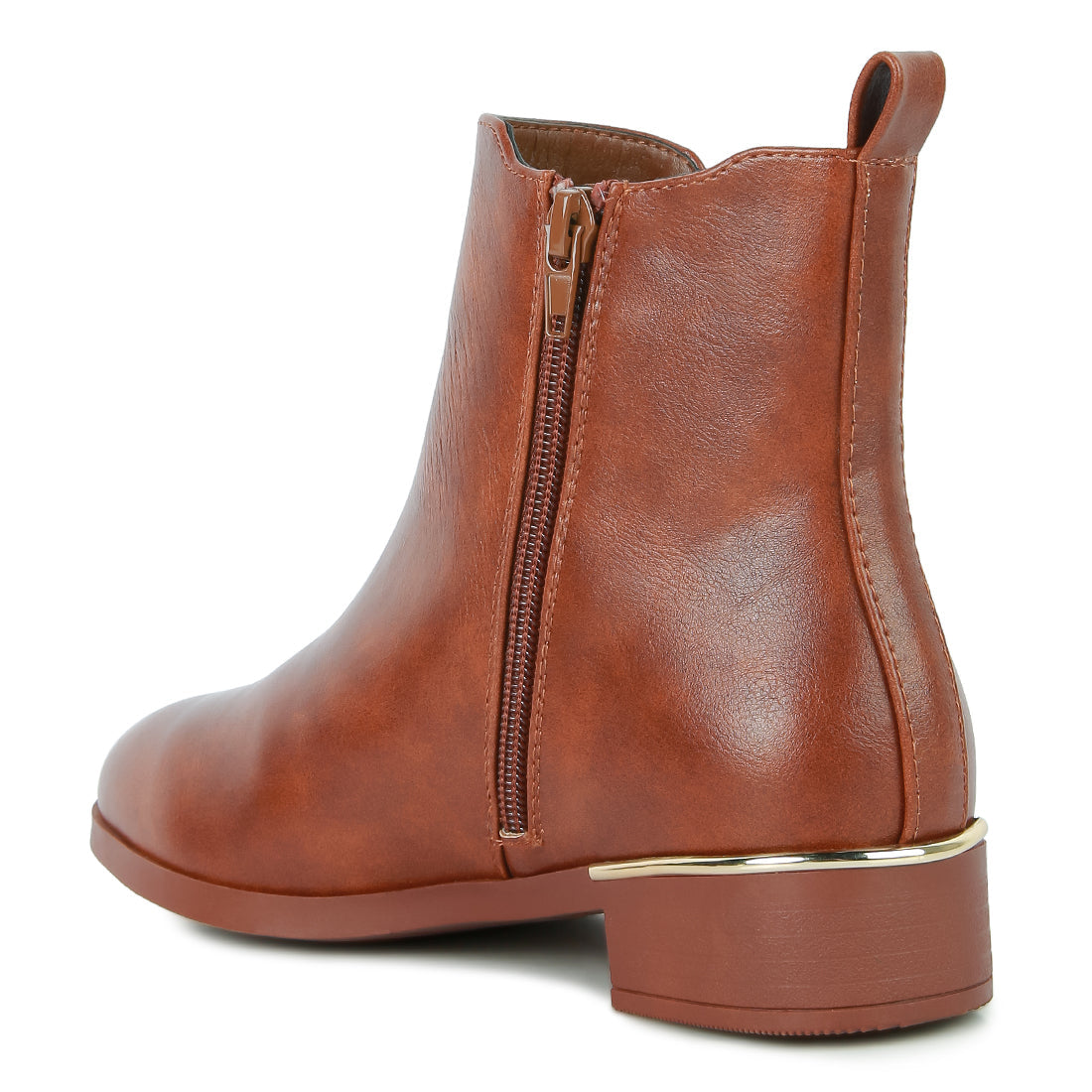 Brown Winter Basic Ankle Boot