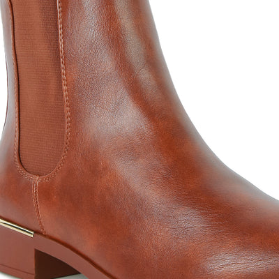 Brown Winter Basic Ankle Boot