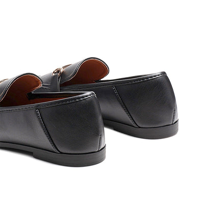 Foldable Synthetic Loafer in Black - Black