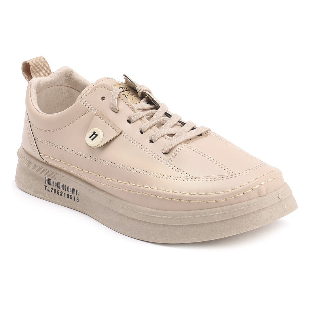 Beige Low Top Sneakers