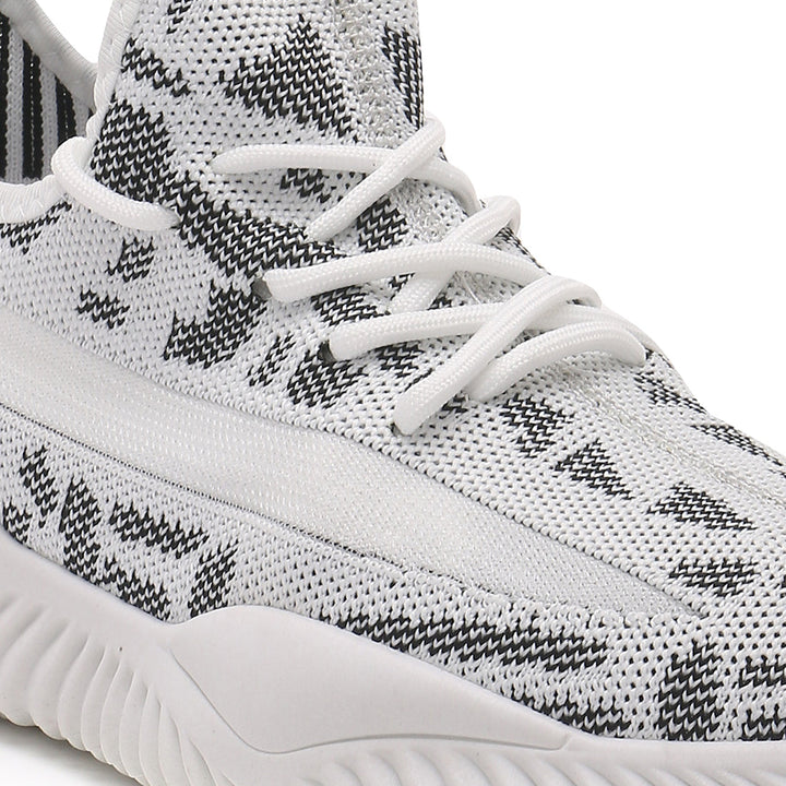 Men's Grey Knit Slip On Trainers