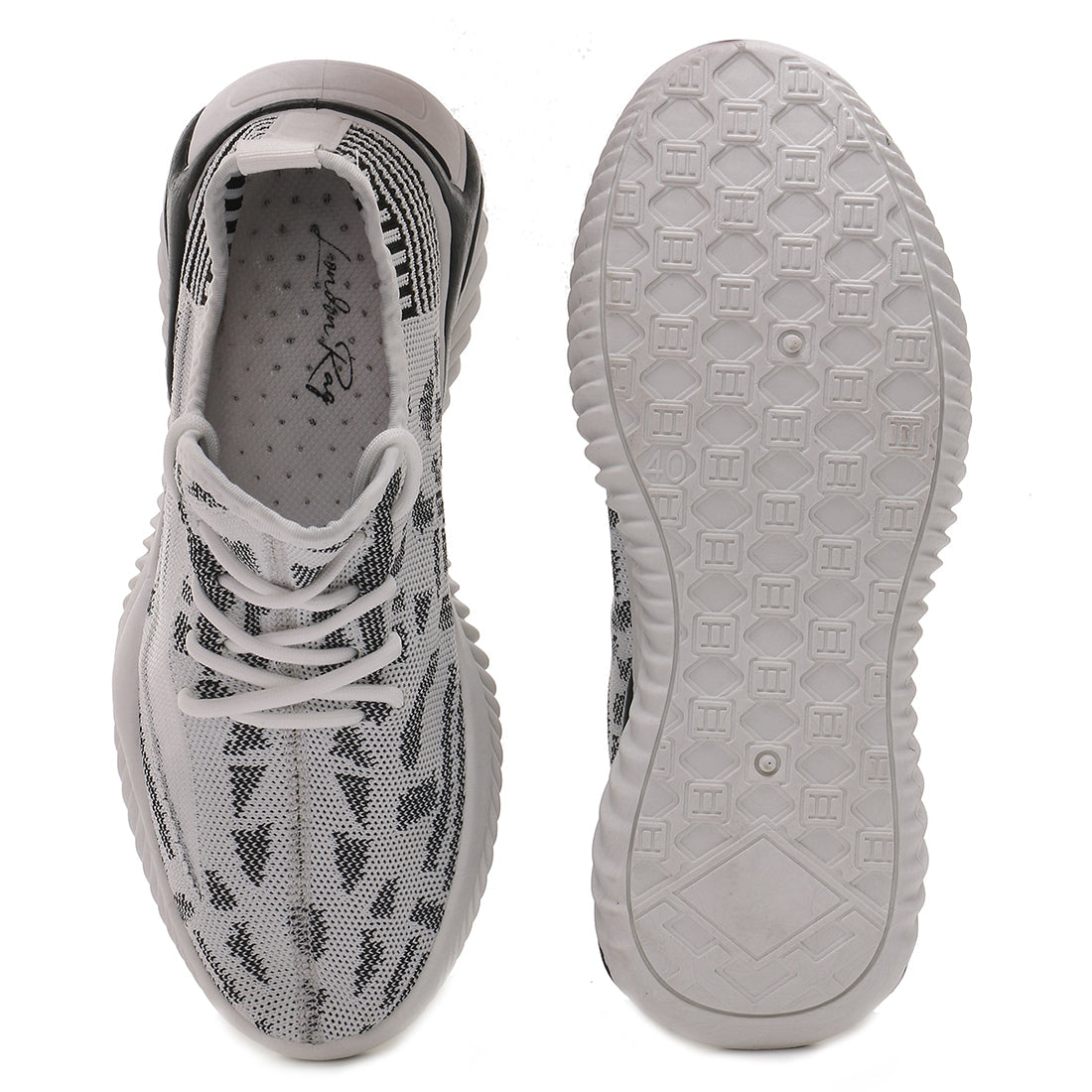 Men's Grey Knit Slip On Trainers