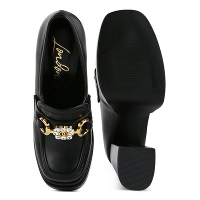 high jewel loafers#color_black