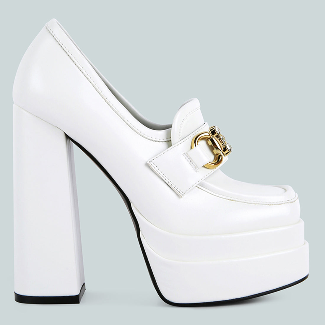 high jewel loafers#color_white