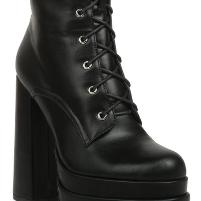 high heeled ankle boots#color_black