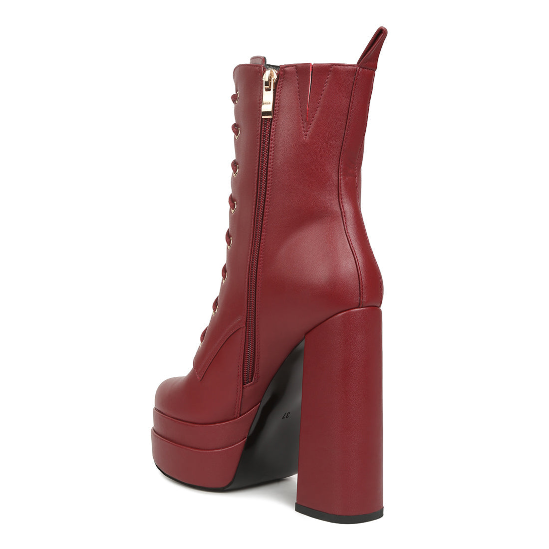 high heeled ankle boots#color_burgundy
