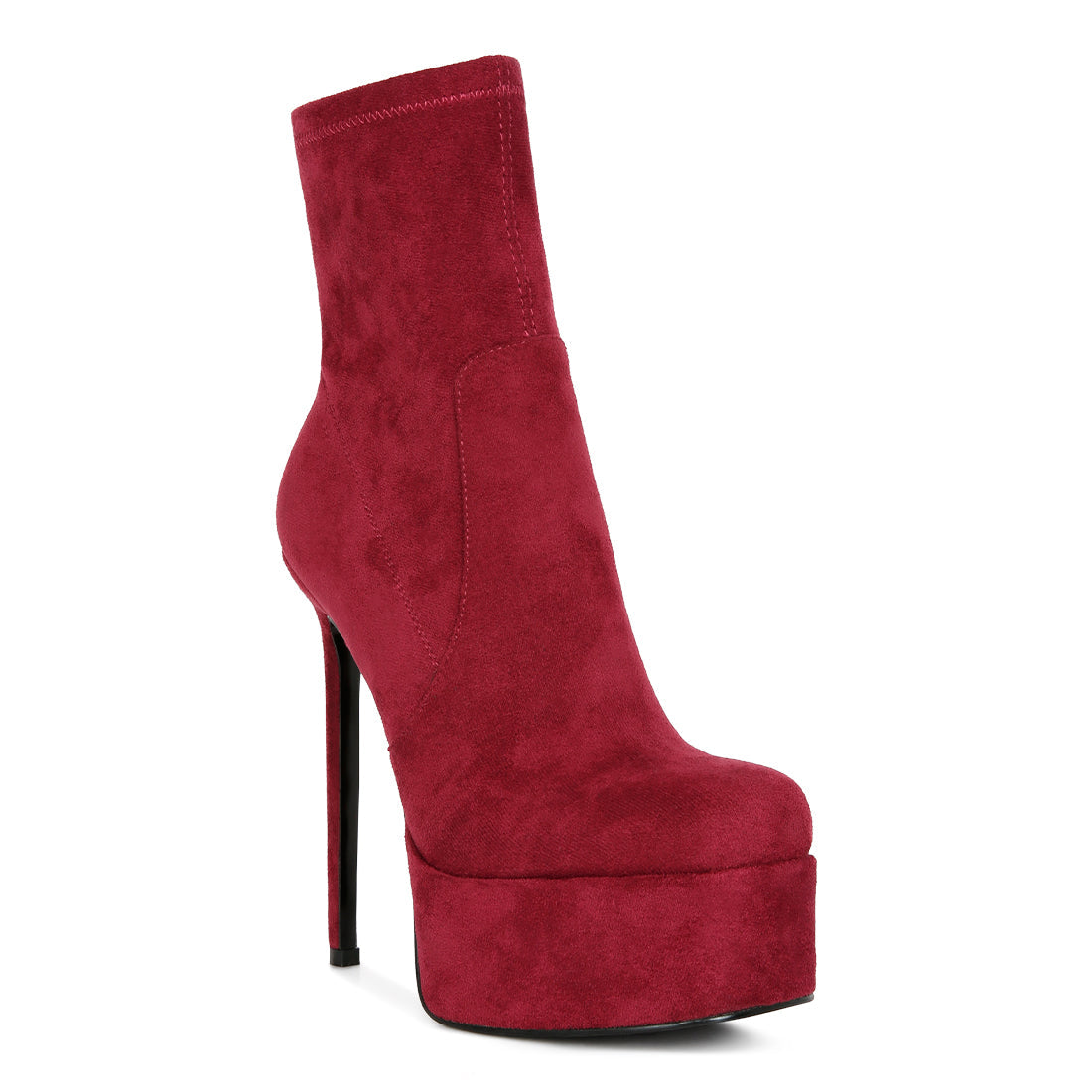 high heeled ankle boot#color_burgundy