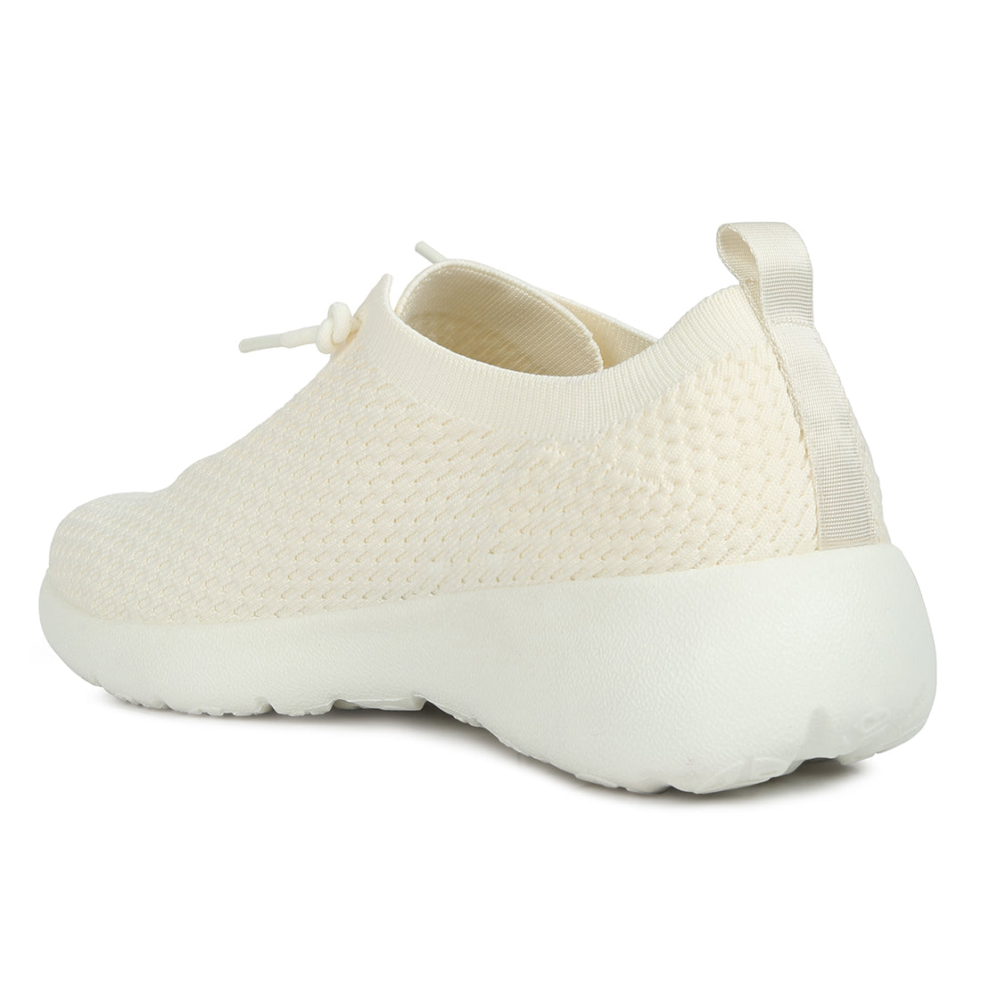 knitted lace up sneakers#color_beige