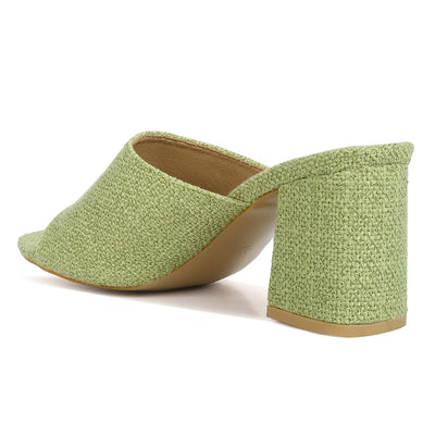 block heel slip on sandals#color_olive