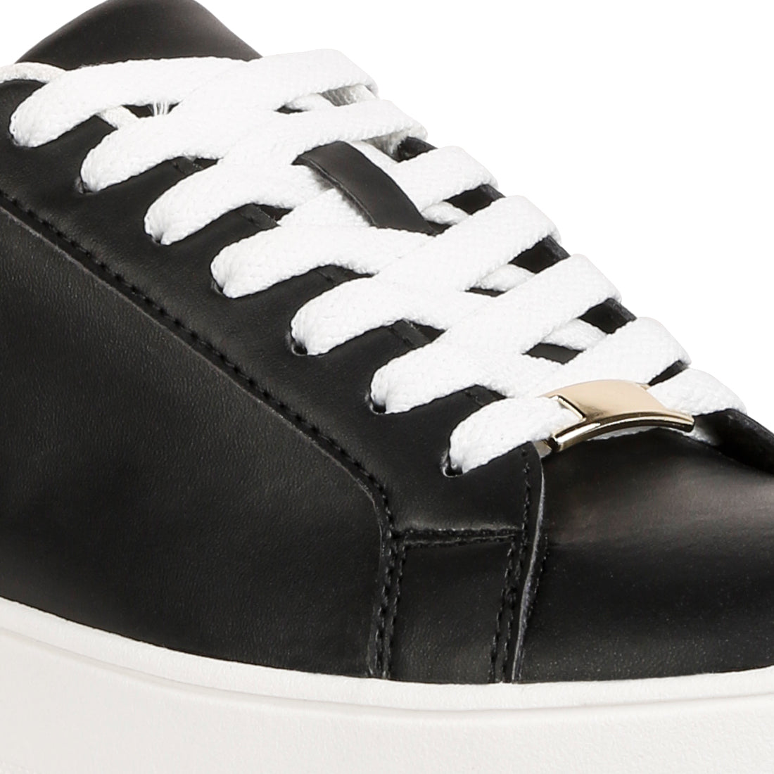 faux leather sneakers#color_black