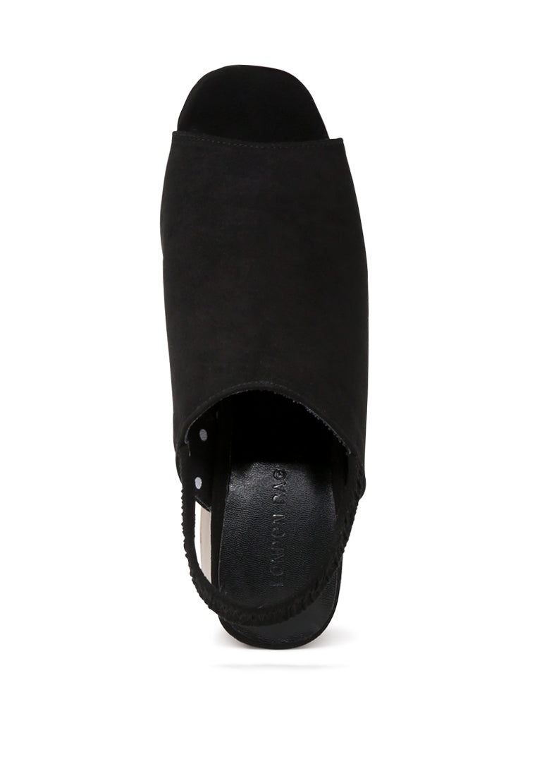 Black Sabella Slingback Slip-On Sandals - Black