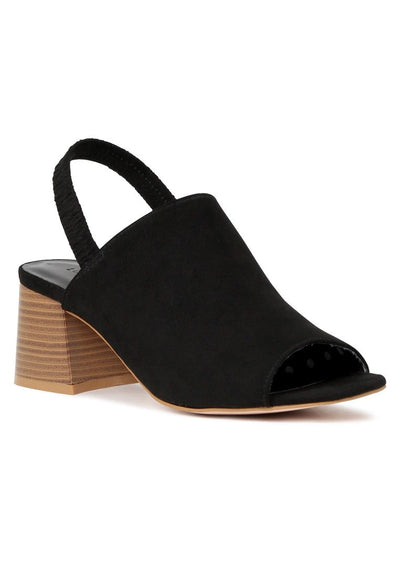 Black Sabella Slingback Slip-On Sandals