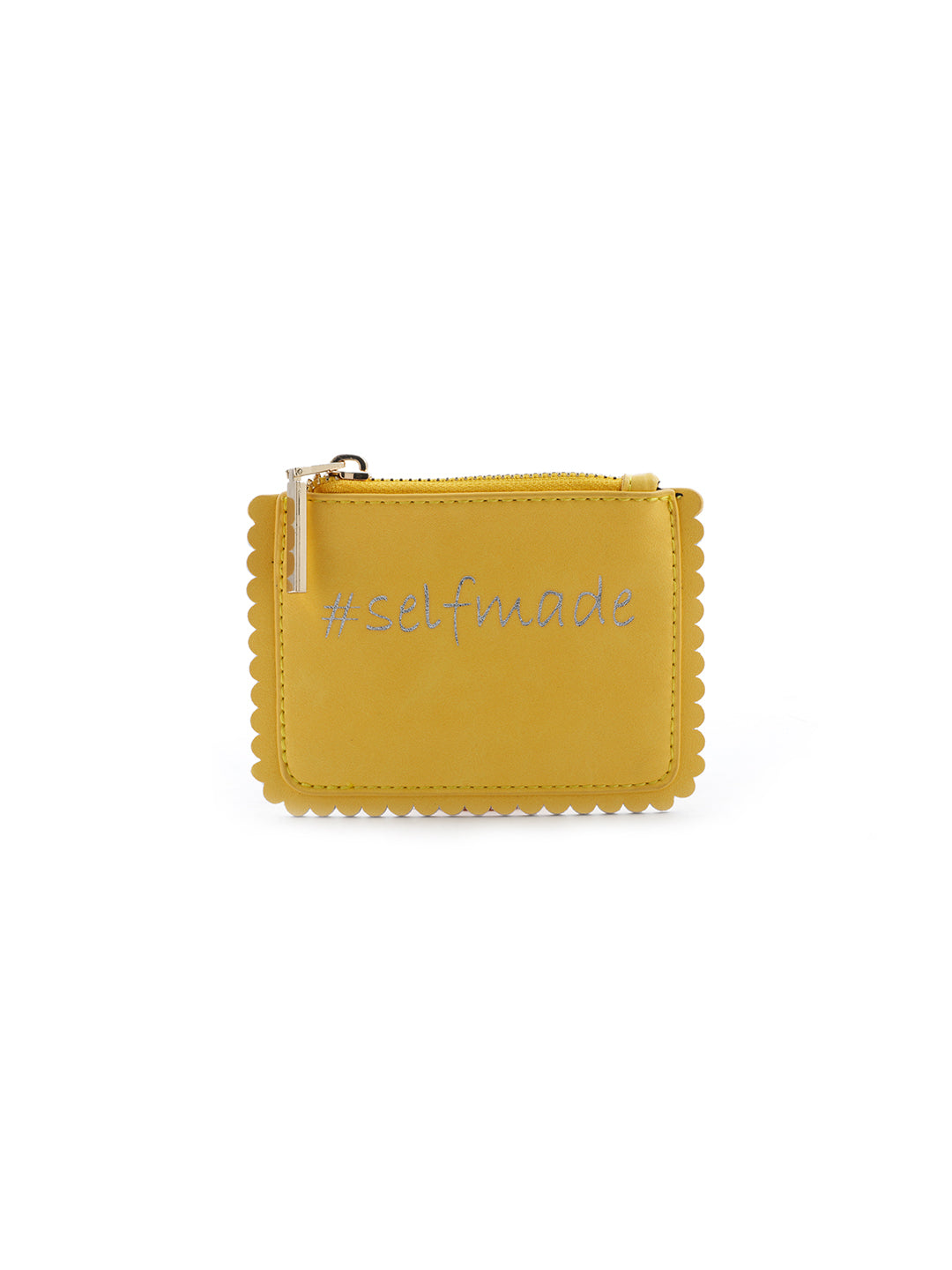 Printed Yellow Coin Purse - Yellow