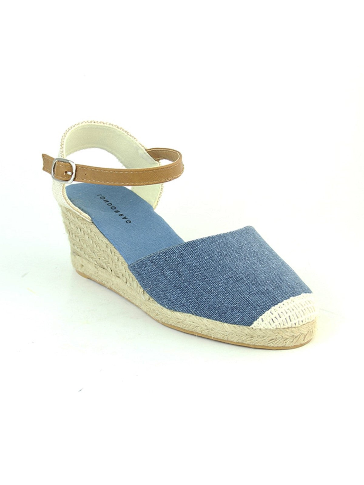 Blue Wedge Sandals - Blue