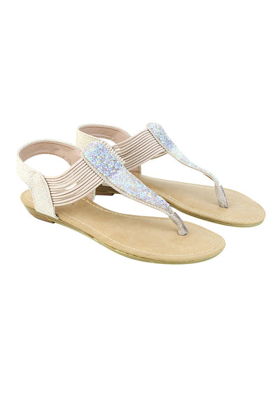 Nude Flat Sandals - Pink