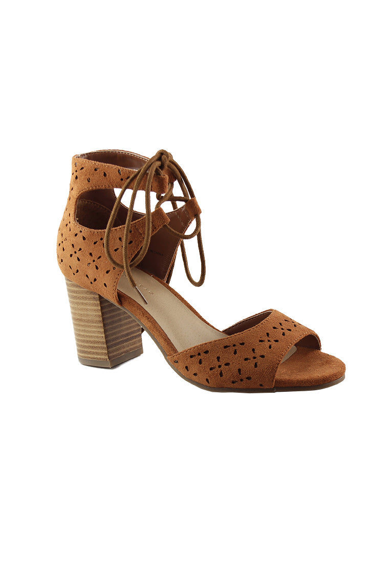 Tan Heels Sandals - Tan