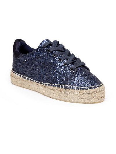 Navy Lace-Up Espadrille Sneaker