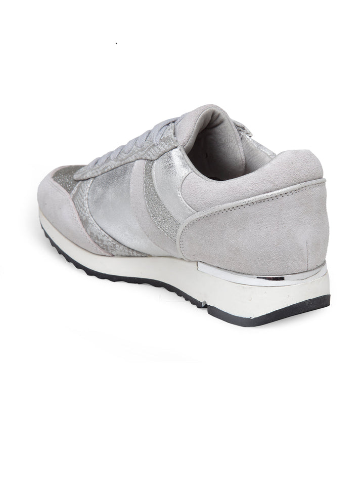 Grey Sports Sneaker - Silver