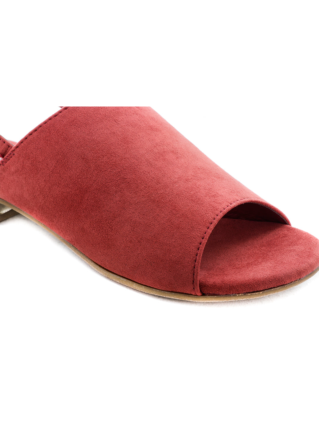 Rust Flat Sandals - Orange