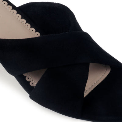 Black Block Heel Sandal - Black